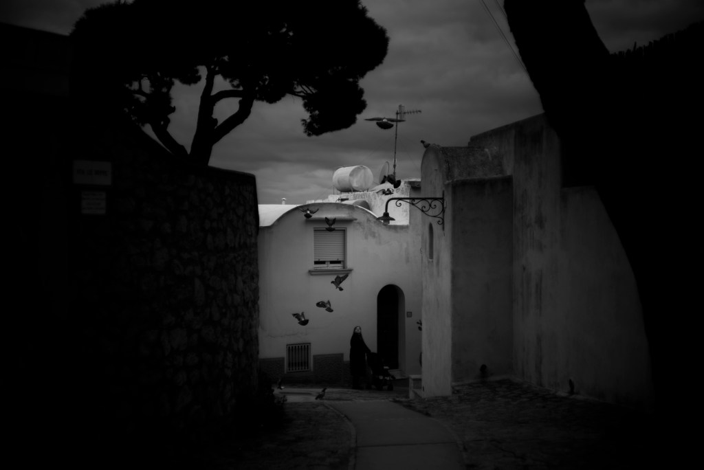 cinematographic alley shot