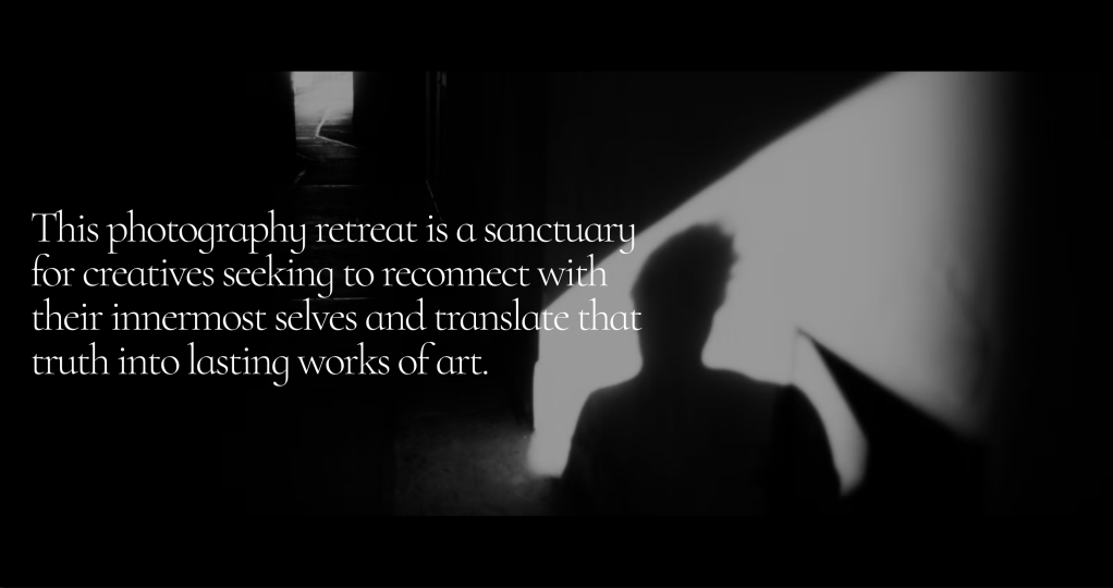 photography retreat description with an abstract photo of a shadow